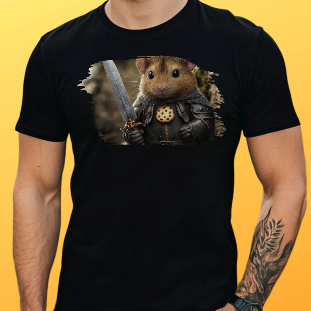 Mens Fearless Hamster Motif Cotton T-Shirt Size XS to 5XL