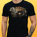 Mens Fearless Hamster Motif Cotton T-Shirt Size XS to 5XL