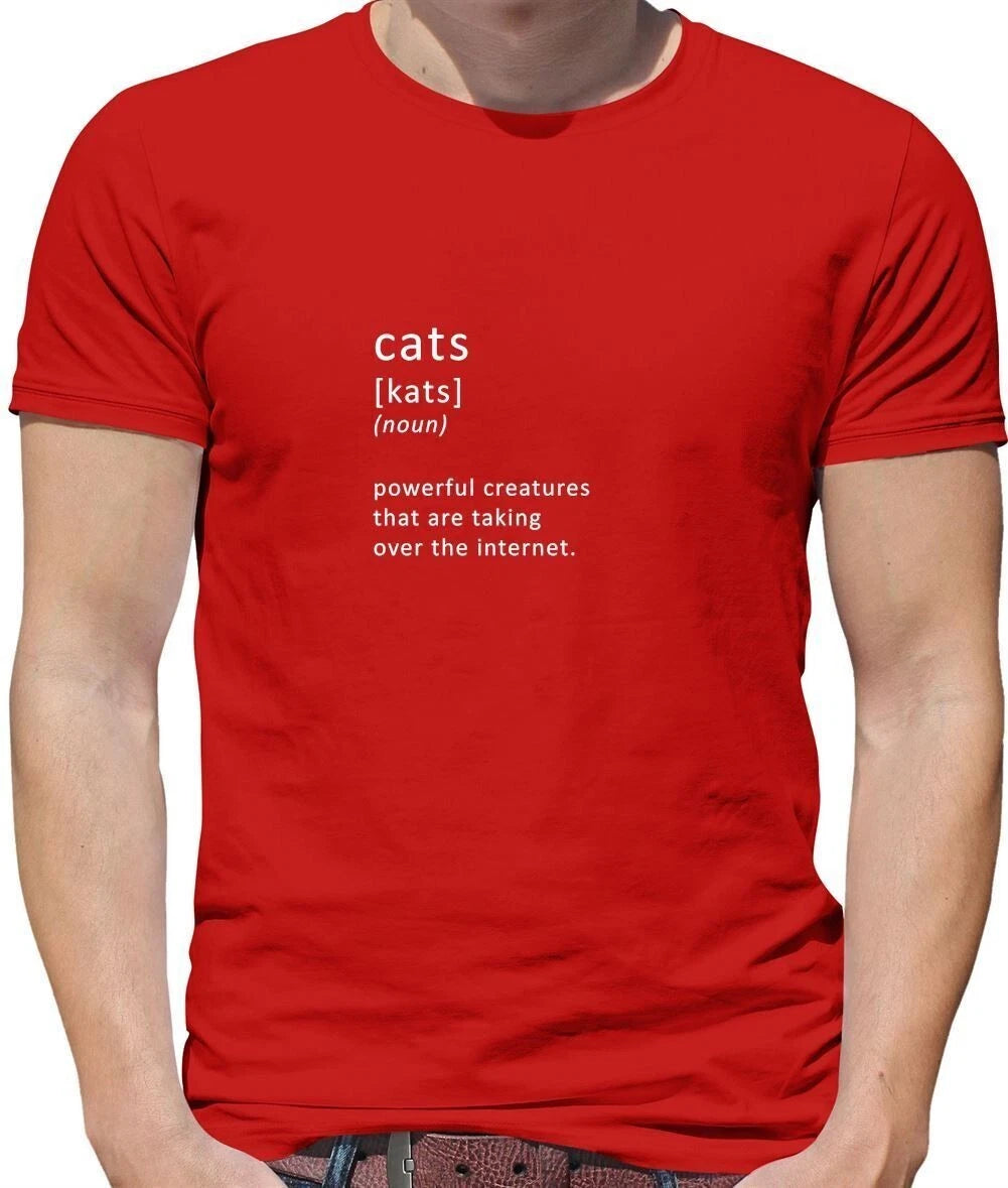 Funny definition cats internet - men's t-shirt - pet kitten meme