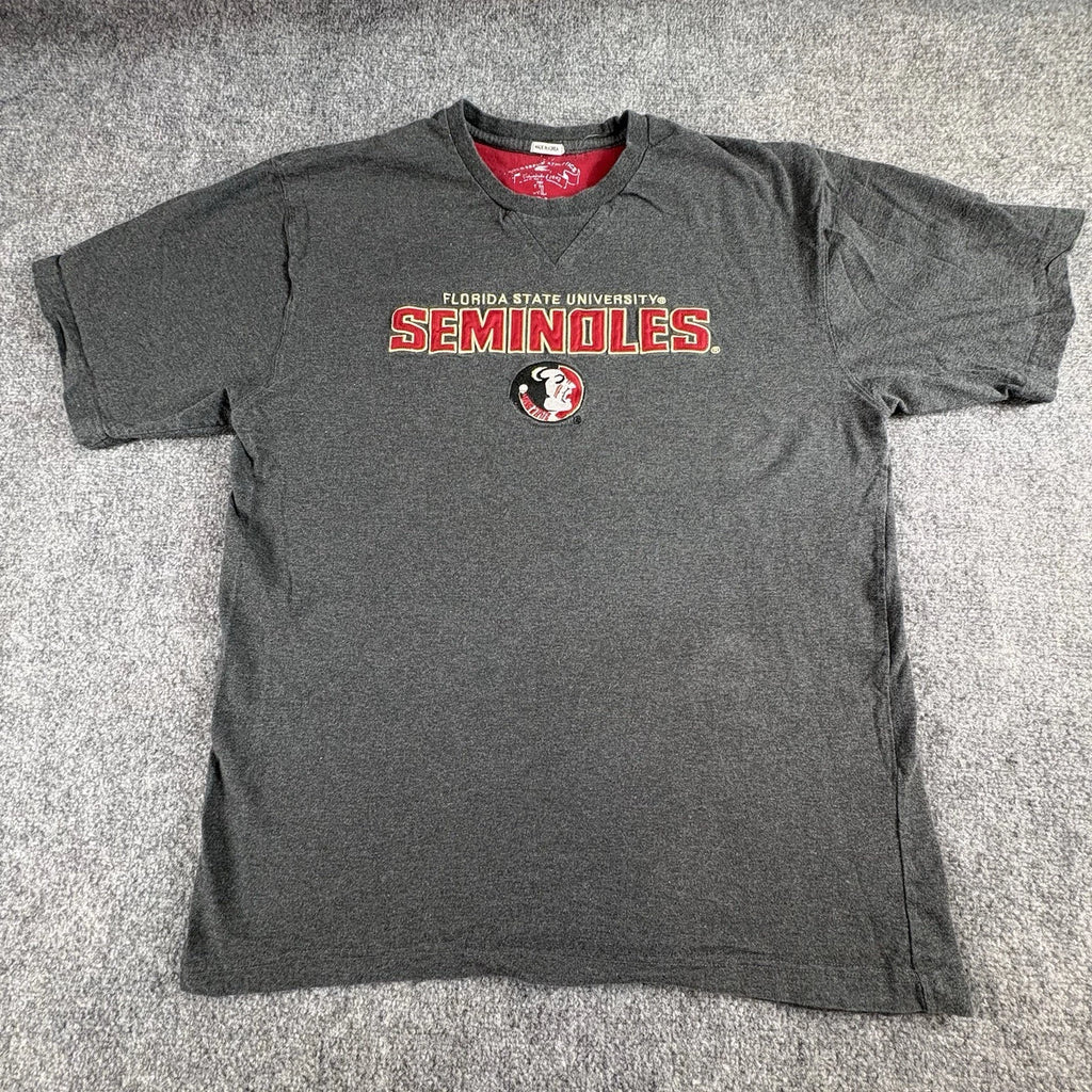 Vintage Florida State Seminoles T Shirt Men L Gray NCAA College Y2K Streetwear