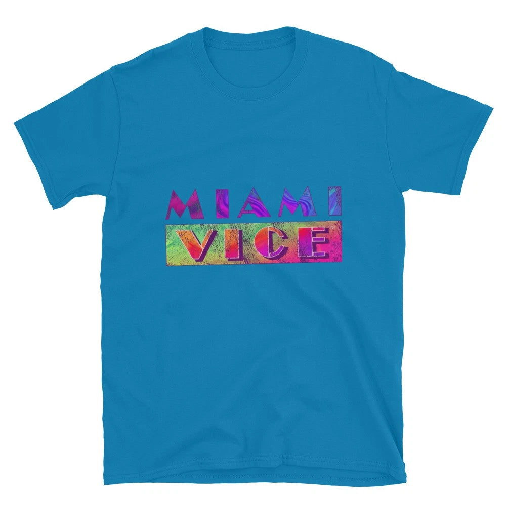 Psychedelic Miami Vice Shirt Retro 80s Neon Graphic Tee  T-Shirt