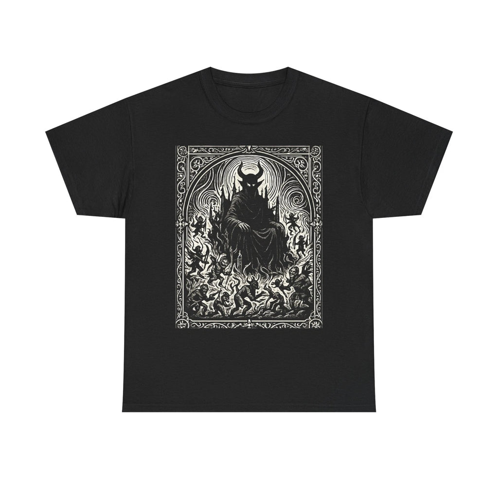Dark Demon Throne T-Shirt | Gothic Illustration, Occult Art