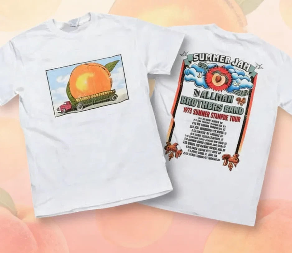 Allman Brothers EAT A PEACH 73 Summer Tour Tee T-shirtT tshirt