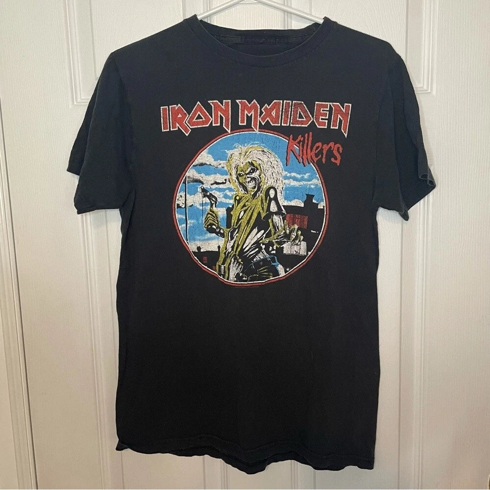 Iron Maiden Killers 80s Vintage Tour Band T shirt cotton medium unisex