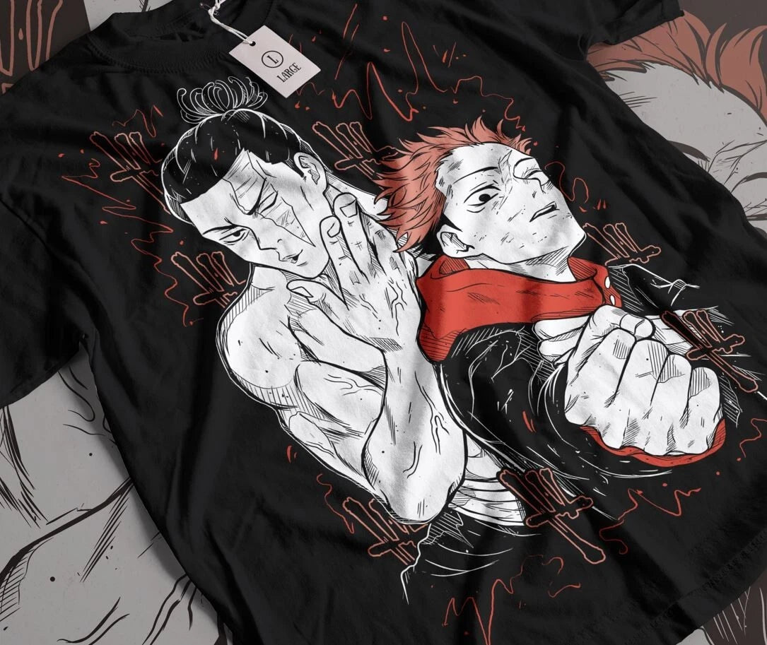 Yuji Itadori T-shirt Aoi Todo Jujutsu Kaisen Gift Exclusive Black Shirt All Size