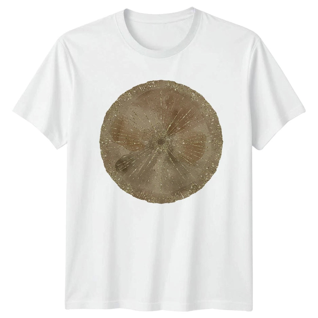Boho Chic Gold Glitter Sunburst T-Shirt Abstract