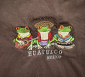 Y2K Huatulco Mexico Shirt Mens Size XL Frog Band Music Brown Short Sleeve Tee
