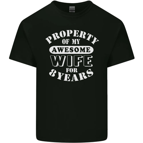 8 Year Wedding Anniversary 8th Funny Wife Mens Light Cotton T-Shirt