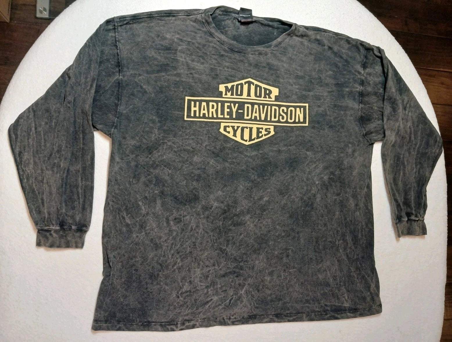 Y2K Harley-Davidson Shirt Mens 3XL Gray Charlotte North Carolina Long Sleeve Tee