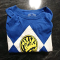 Blue Power Ranger T Shirt XL Lazy Halloween Costume Billy Triceratops