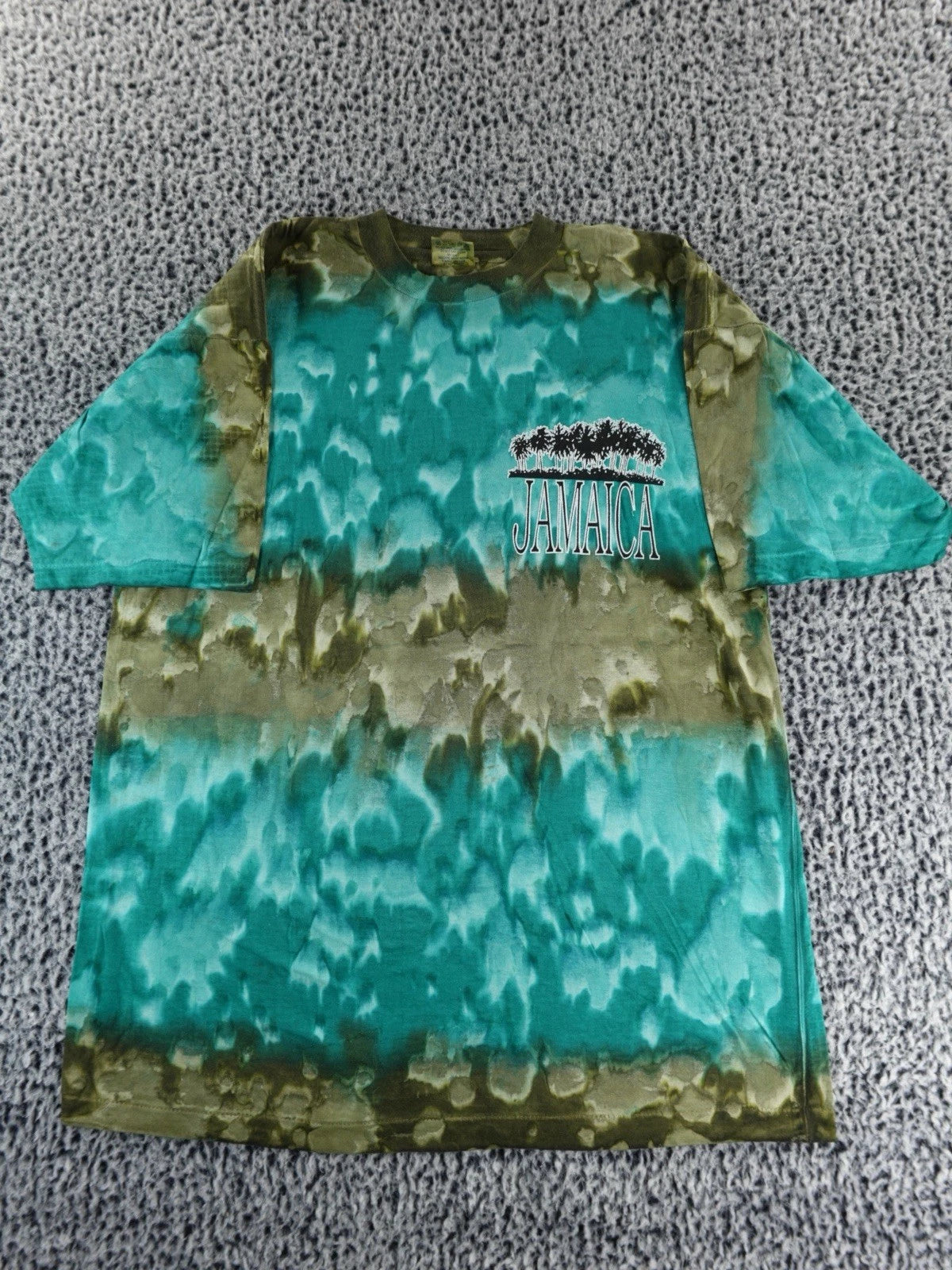 Vintage Magic Tees Jamaica Tie Dye Shirt  Green Brown Island Graphic Unisex 2XL