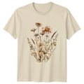 Beautiful Rustic Boho Wildflower T-Shirt Nature Floral Art Gift For Him And Her