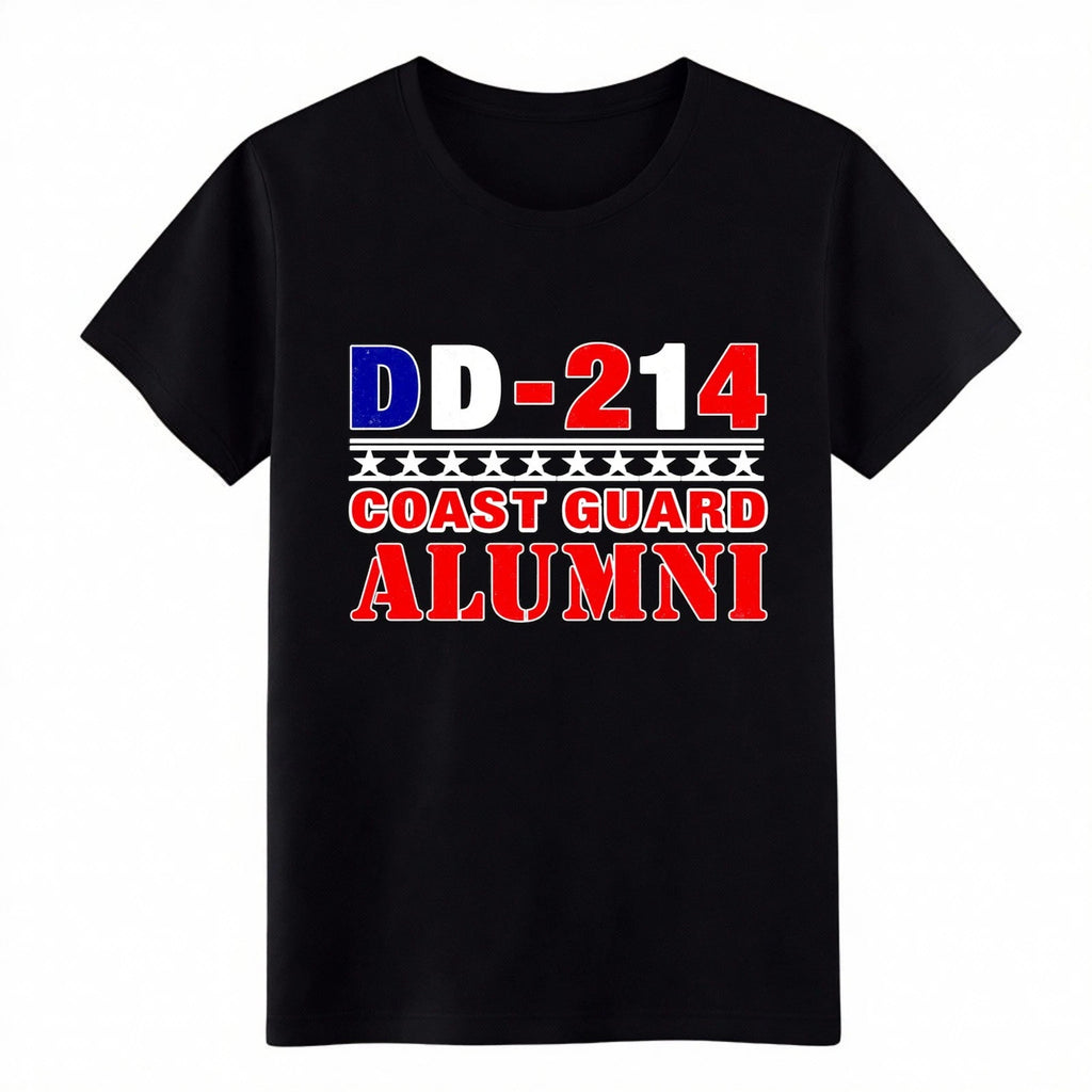 Unisex DD-214 Coast Guard Alumni Gift Graphic T-Shirt - USCG Veteran Honor Tee