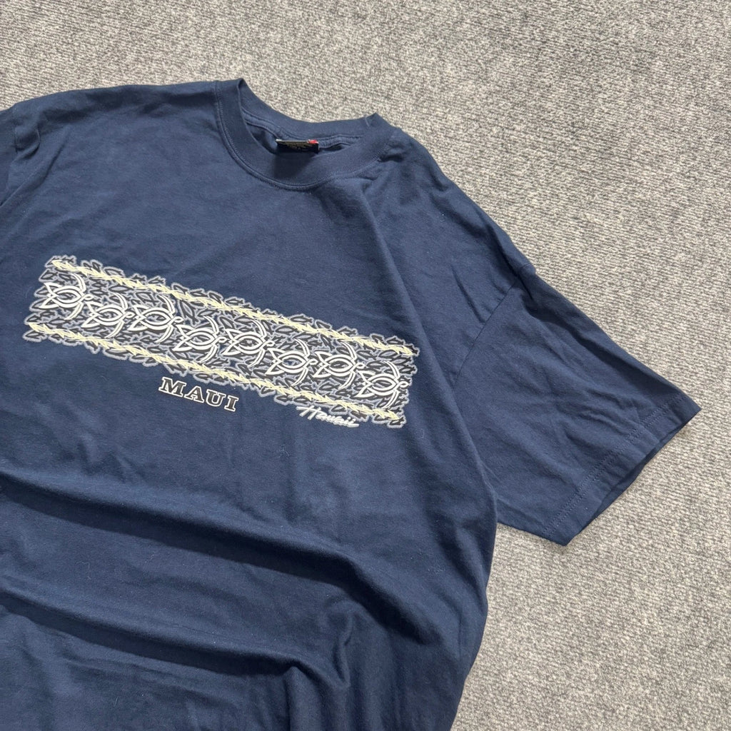Shady T-Shirt Men's XL Hawaii Maui Turtles Cotton Blend Y2K Blue