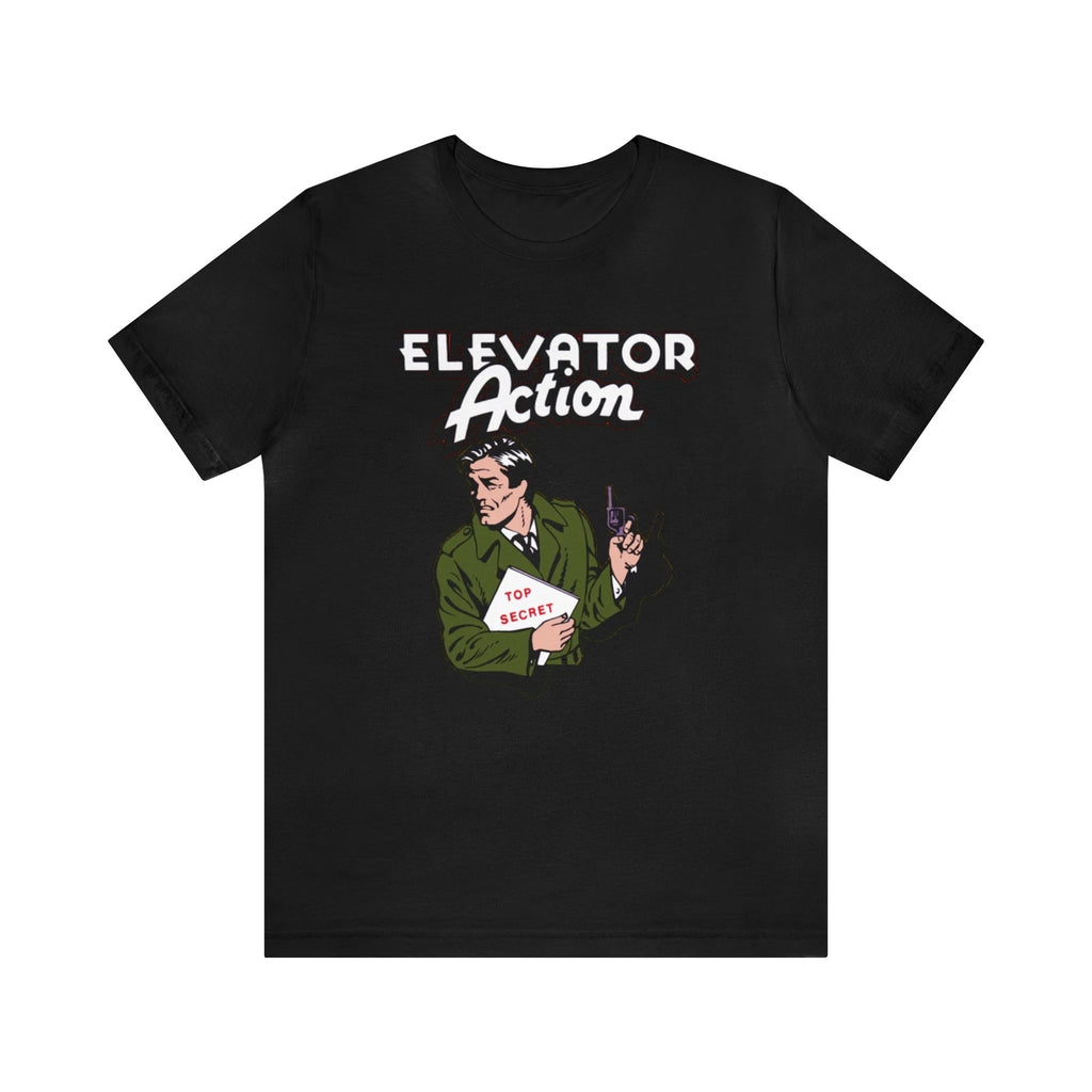 Elevator Action NES Logo Pixel Art Retro Style Unisex Short Sleeve Tee T-Shirt