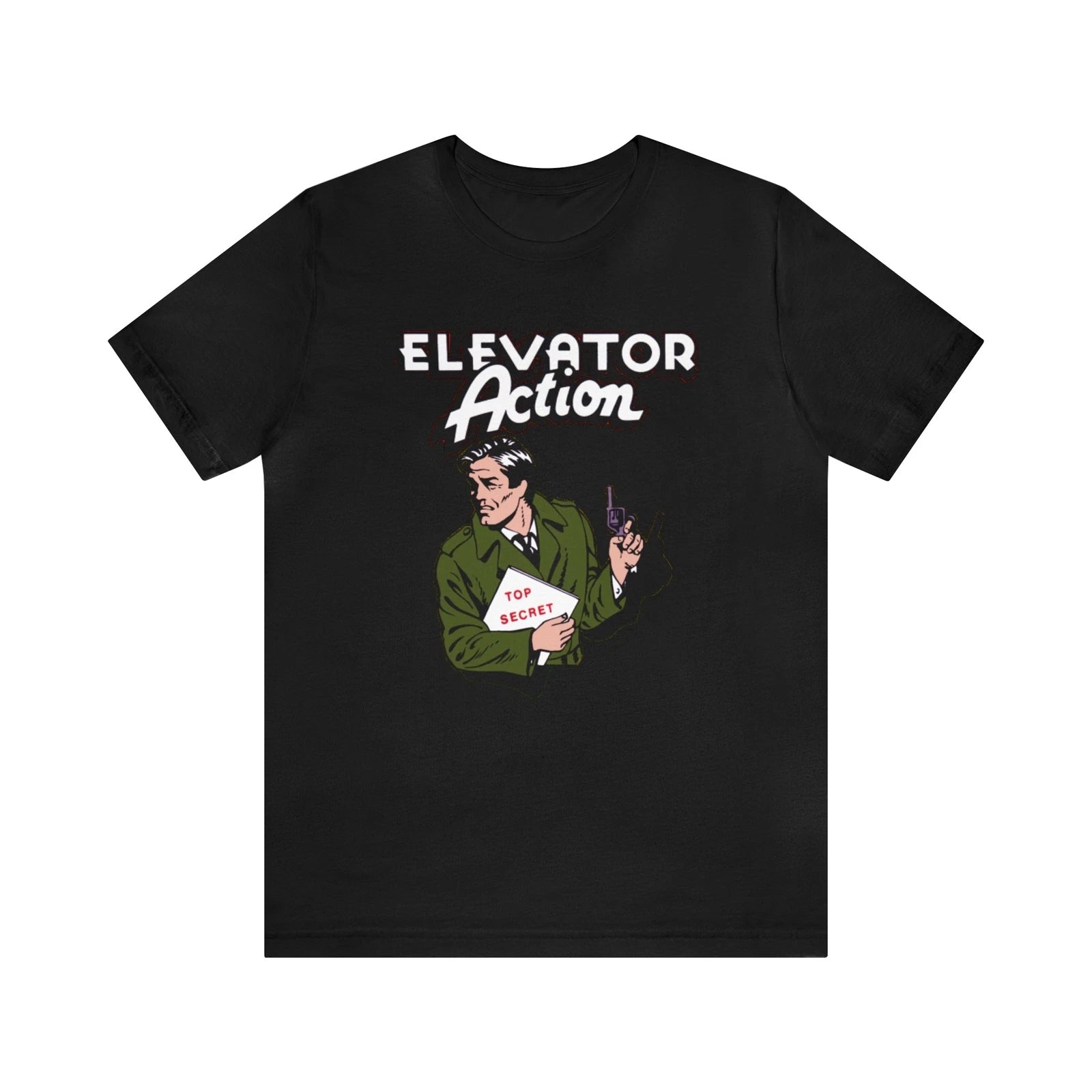 Elevator Action NES Logo Pixel Art Retro Style Unisex Short Sleeve Tee T-Shirt