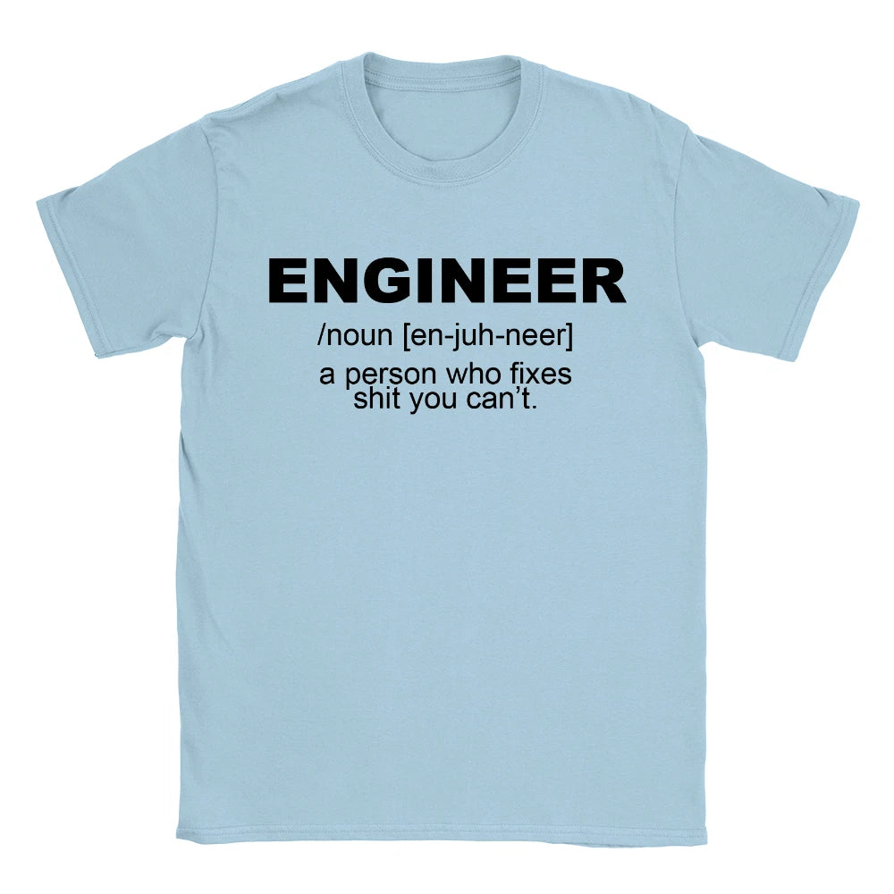 Engineer Definition Mens T-Shirt Funny Joke Gift For Student Dad Present