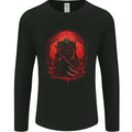 The Grim Reaper On His Throne Gothic Biker Mens Long Sleeve T-Shirt