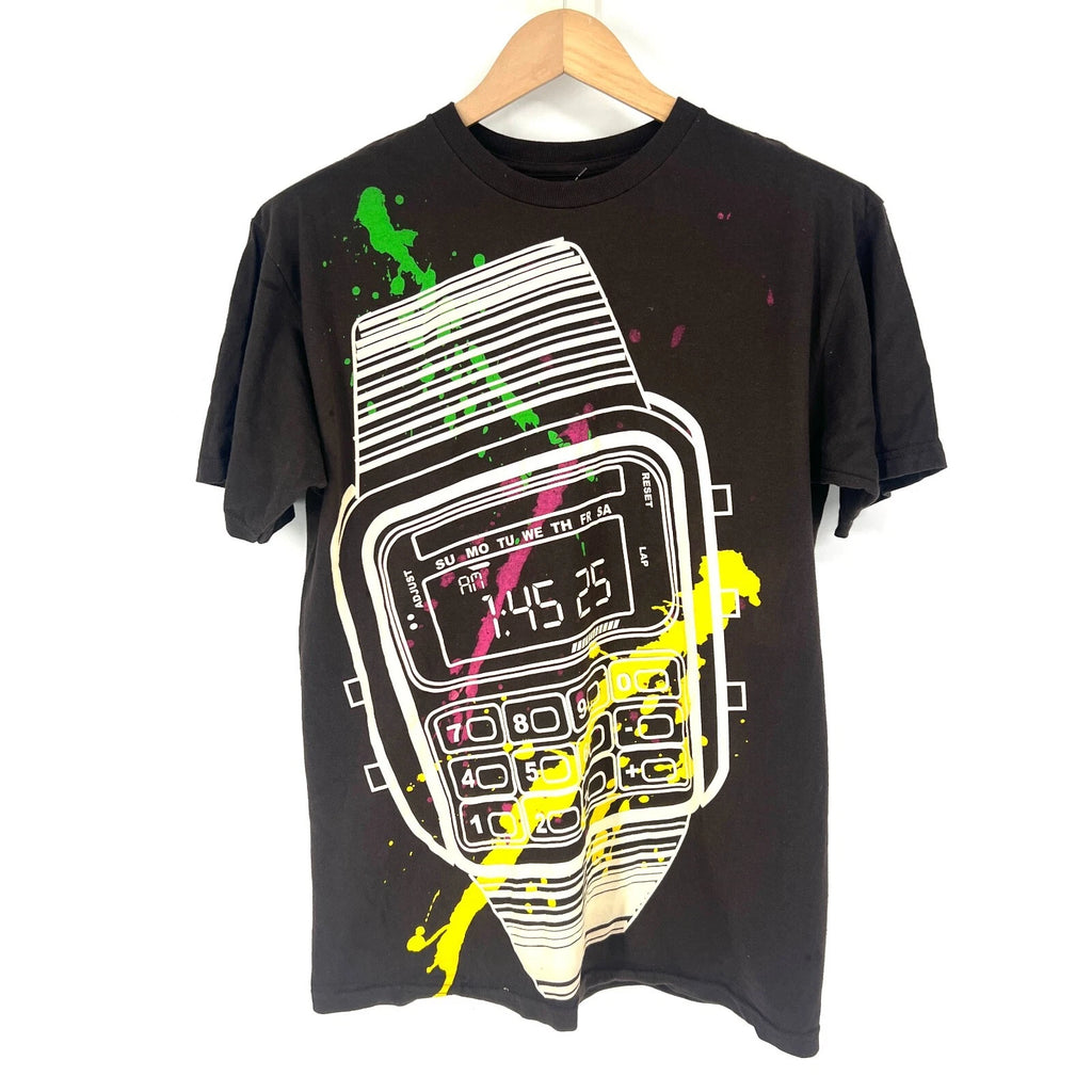 Vintage Y2K Five Crown Crewneck T-Shirt Mens Size M Brown Retro Watch Graphic