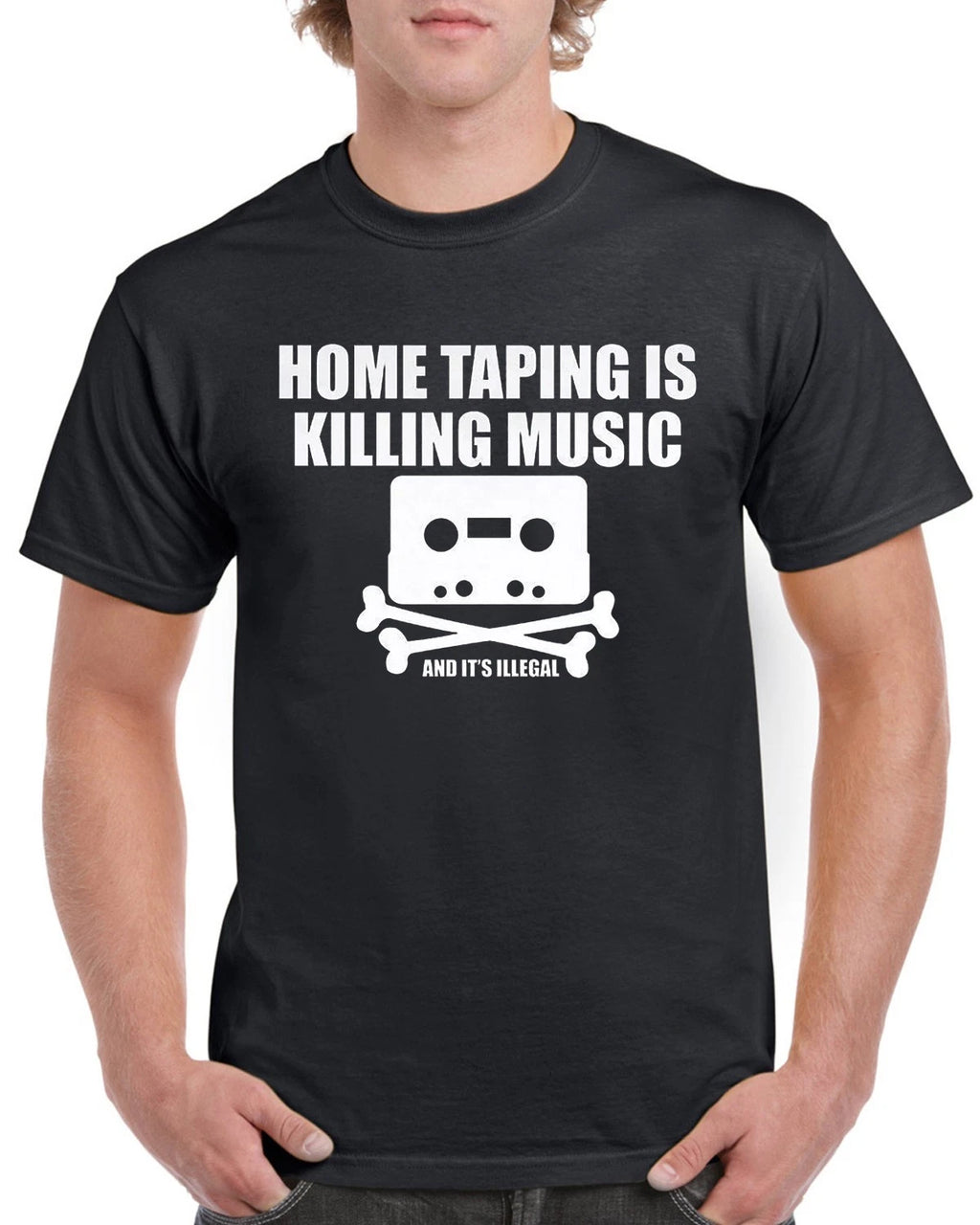 New Home Taping Is Killing Music T-Shirt 100% Cotton Cassette Vinyl Mixtape Gift