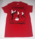 Office Space Men's Shirt It Feels Good To Be A Gangsta Red MEDIUM NEW