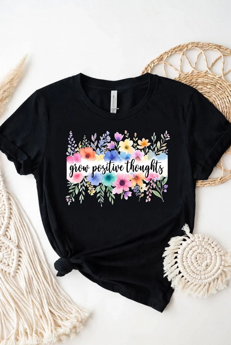 Boho Wildflower T-Shirt – Positive Affirmation Gift for Women
