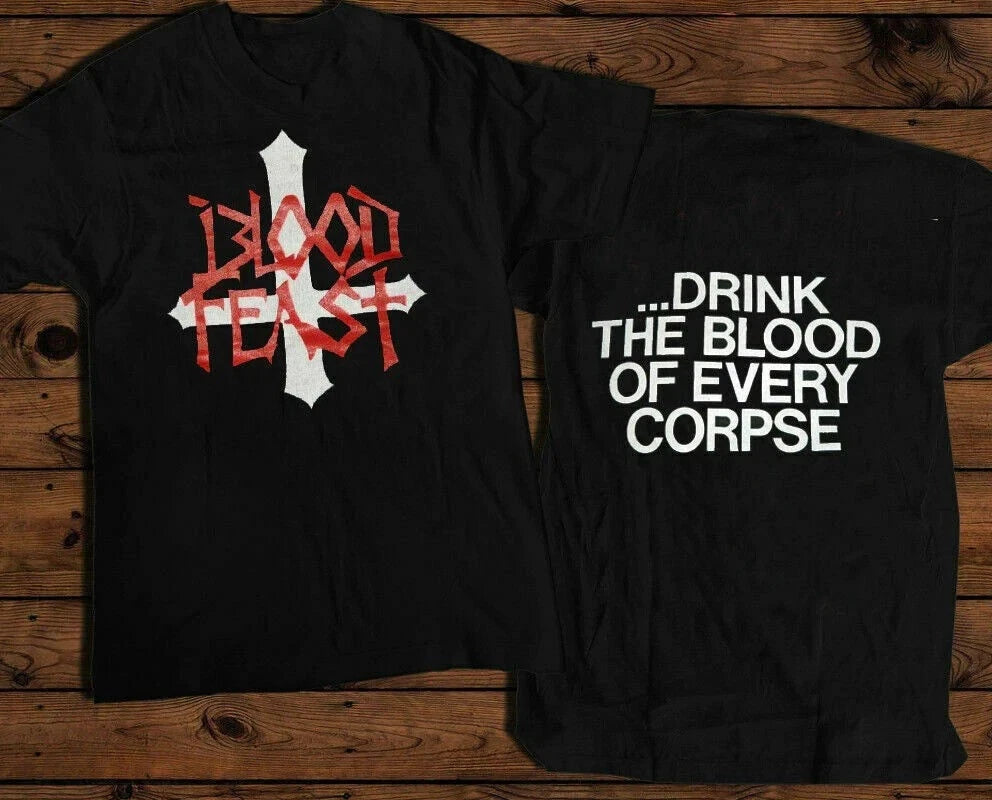 BLOOD FEAST 80S TOUR T-SHIRT CONCERT UNISEX CASUAL T-SHIRT
