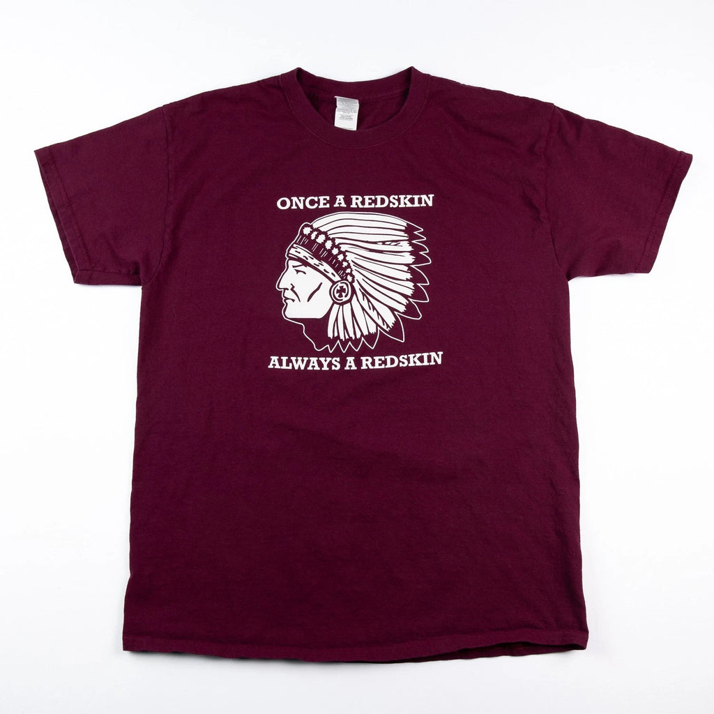 Y2K Washington Redskins Fan Graphic T-Shirt Burgundy Cotton Tee Men’s Large