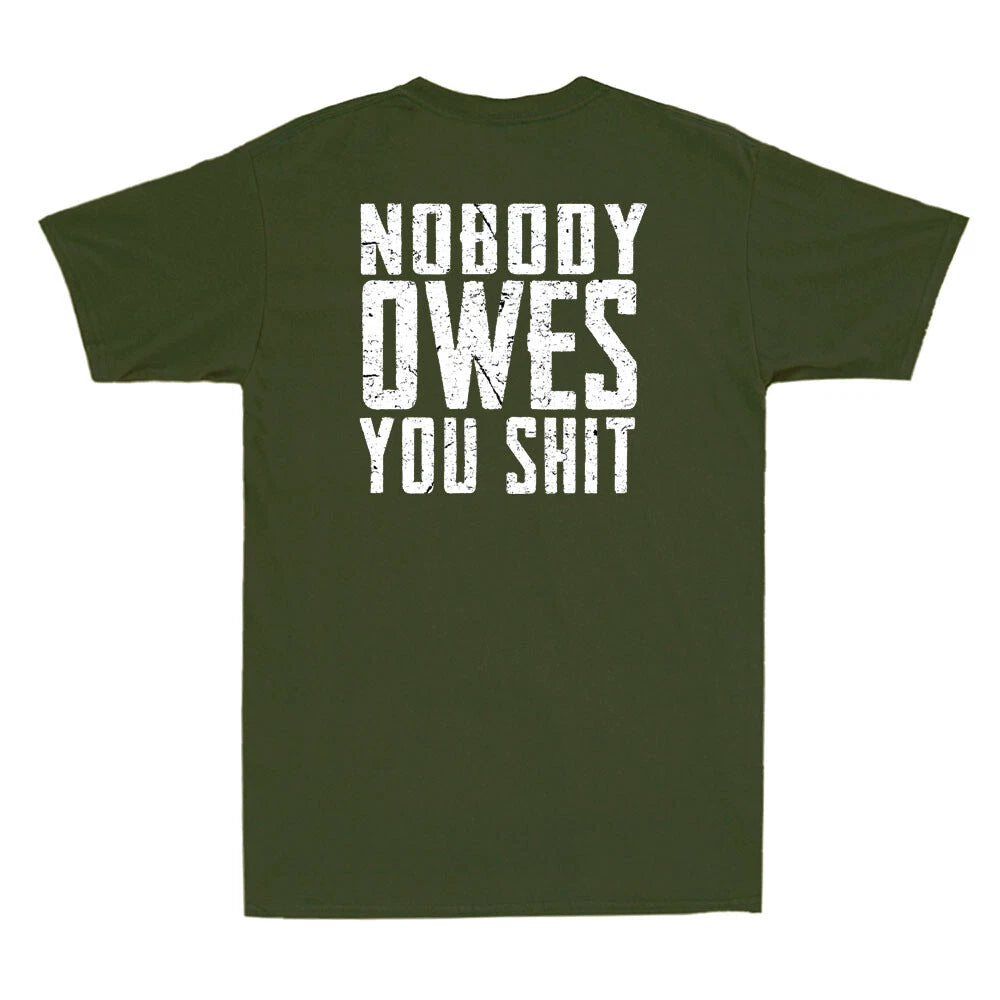 Nobody Owes You Sh!t Funny Sarcastic Saying Vintage Men's Short Sleeve T-Shirt