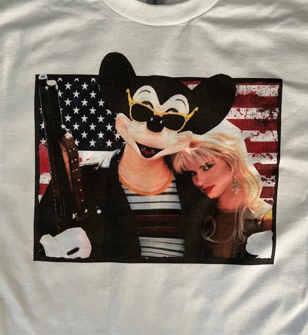 Natural Born Killers micky&mallory funny punk white Size Large unisex T-shirt