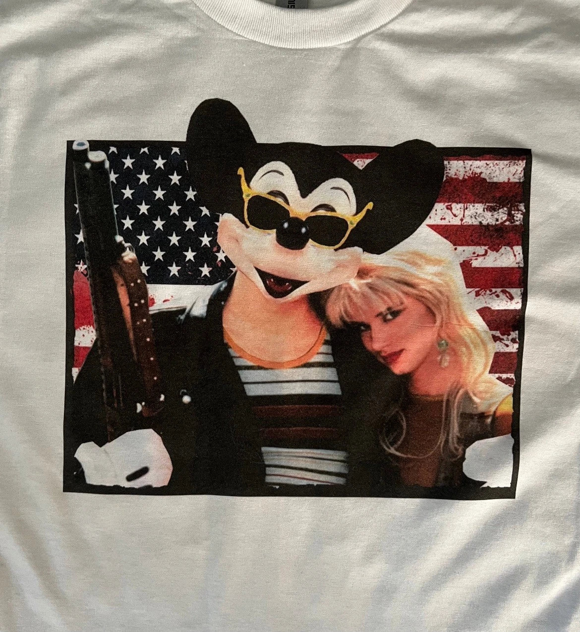 Natural Born Killers micky&mallory funny punk white Size Large unisex T-shirt