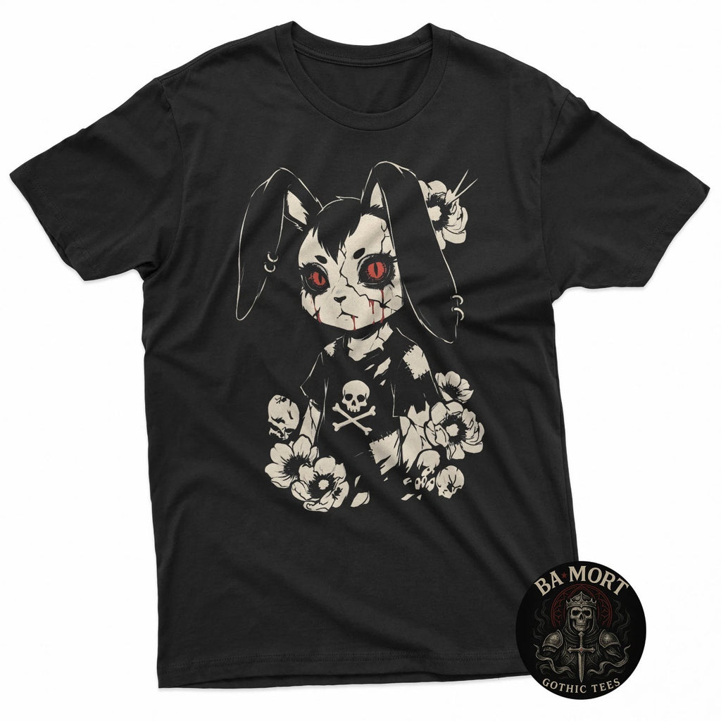 Creepy Bunny Rabbit Japanese Kawaii Manga Horror Goth T-Shirt