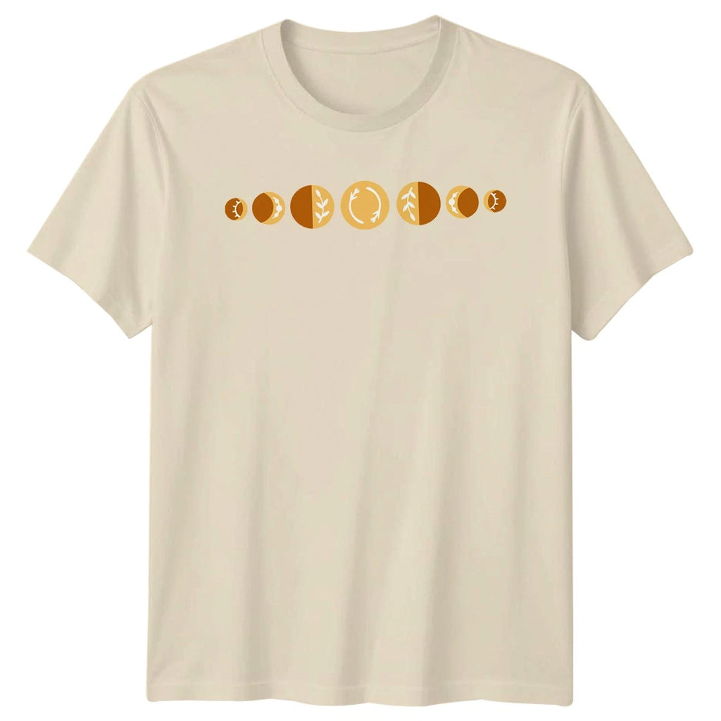 Boho Celestial Moon Phase Botanical T-Shirt Moon Phases Celestial Birthday Gift