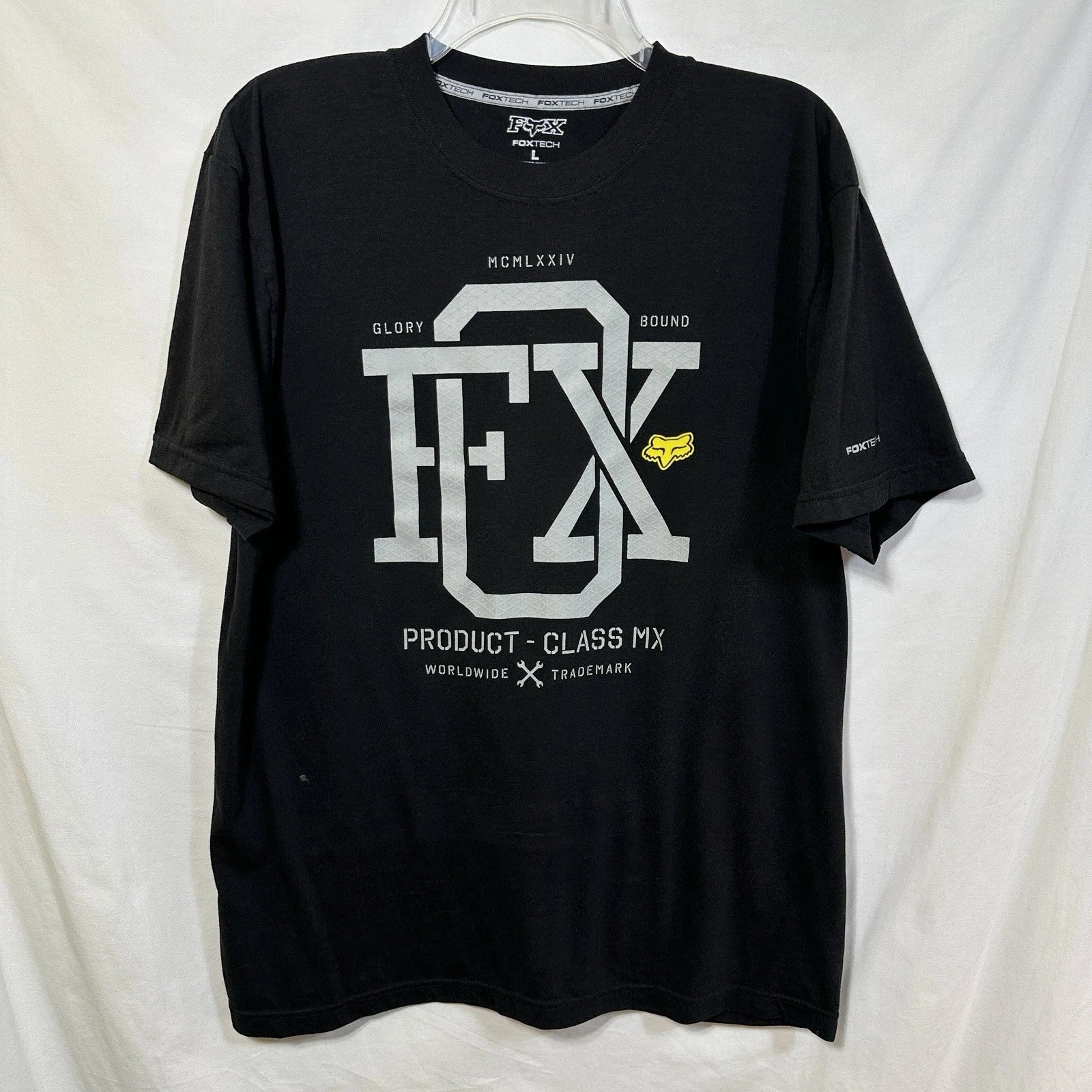 FoxTech Fox Head Racing Large T-Shirt Class MX Glory Bound Motocross Biker Bike