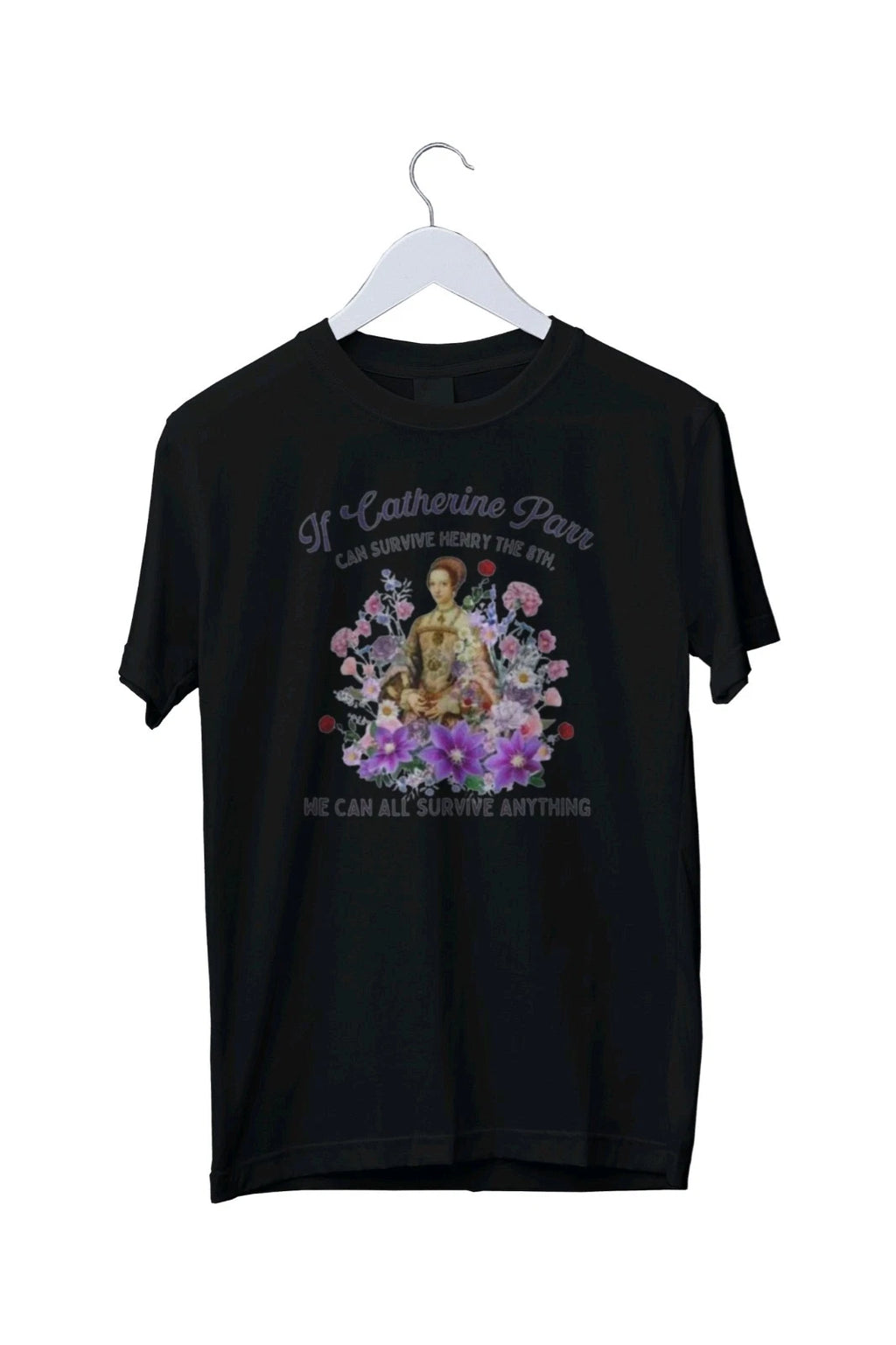 Catherine Parr I Funny Boho Flower Graphic T-Shirt Mens Unisex S M L XL 2 3 4 XL
