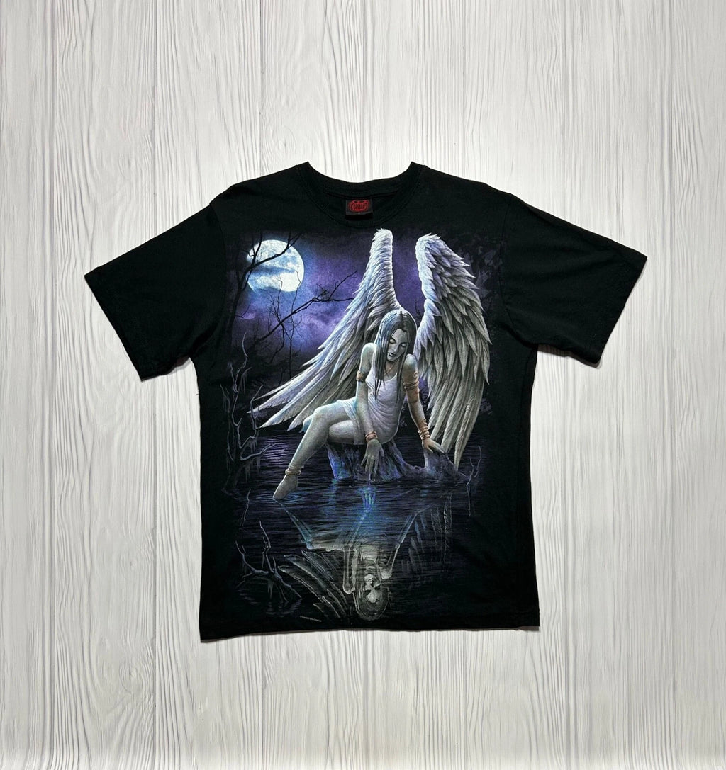 Vintage Y2K Angel Death Girl 666 Allprinted T-Shirt