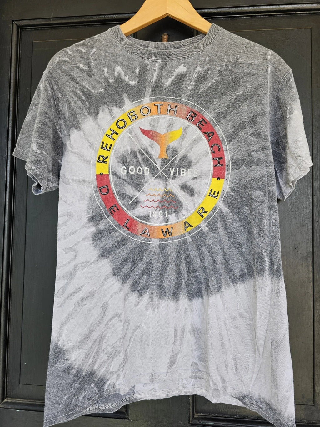 Rehobeth Beach DE Delaware Tiedye Shirt Graphic Tee See M Hippie Boho