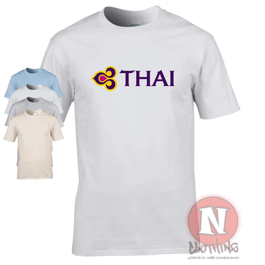 Thai Air logo t-shirt vacation classic air travel airline airport tee