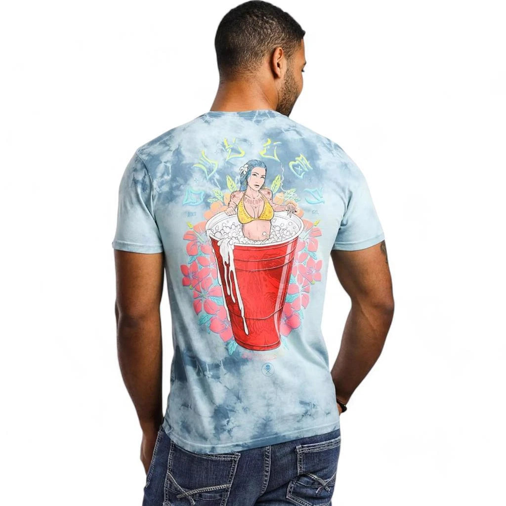 Men's Sullen Art Soloha Plume Dark Crystal Blue Tattoo Biker Tee T-Shirt S-XXXL