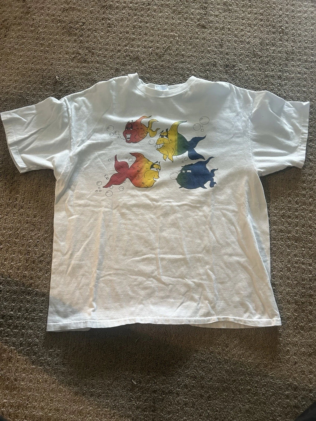 Vintage Phish T-shirt Size XL 90s Hippie Jam Band Music Gamehendge White Concert