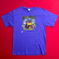 NWT VINTAGE Y2K 2000 Hairy Otter Graphic T-Shirt Purple Monterey Bay CA LARGE