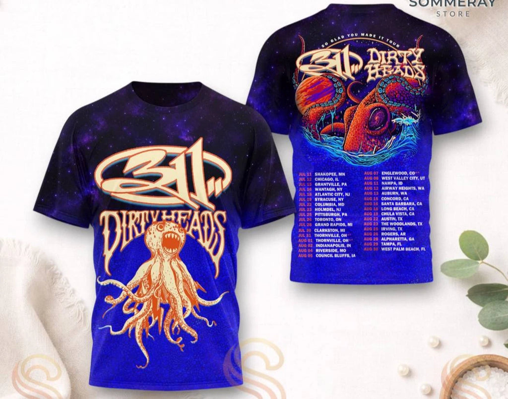311 And Dirty Heads Summer Tour 2026 AOP T-Shirt