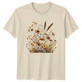 Boho Rustic Floral T-Shirt Womens Spring Nature Gift For Her