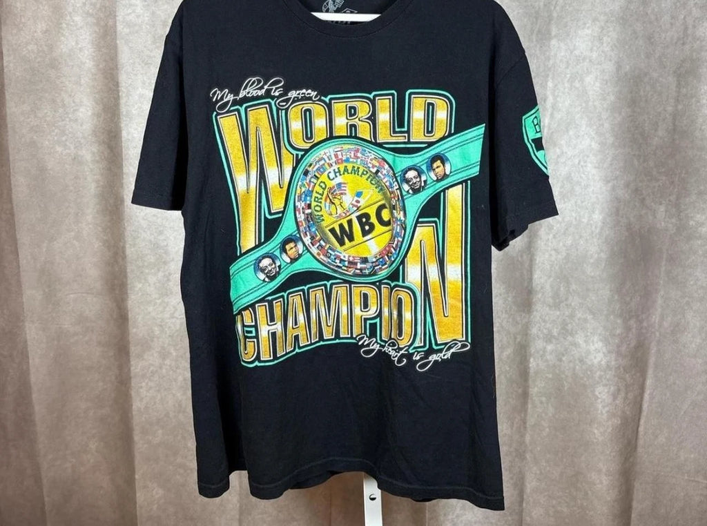 Vintage y2k 90s style boxing sports graphic tshirrt world champion shirt