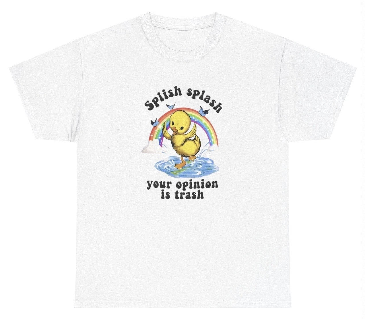 Your Opinion Is Trash T Shirt Funny Y2K Duck Lover Gen Z Cottagecore Meme Tee