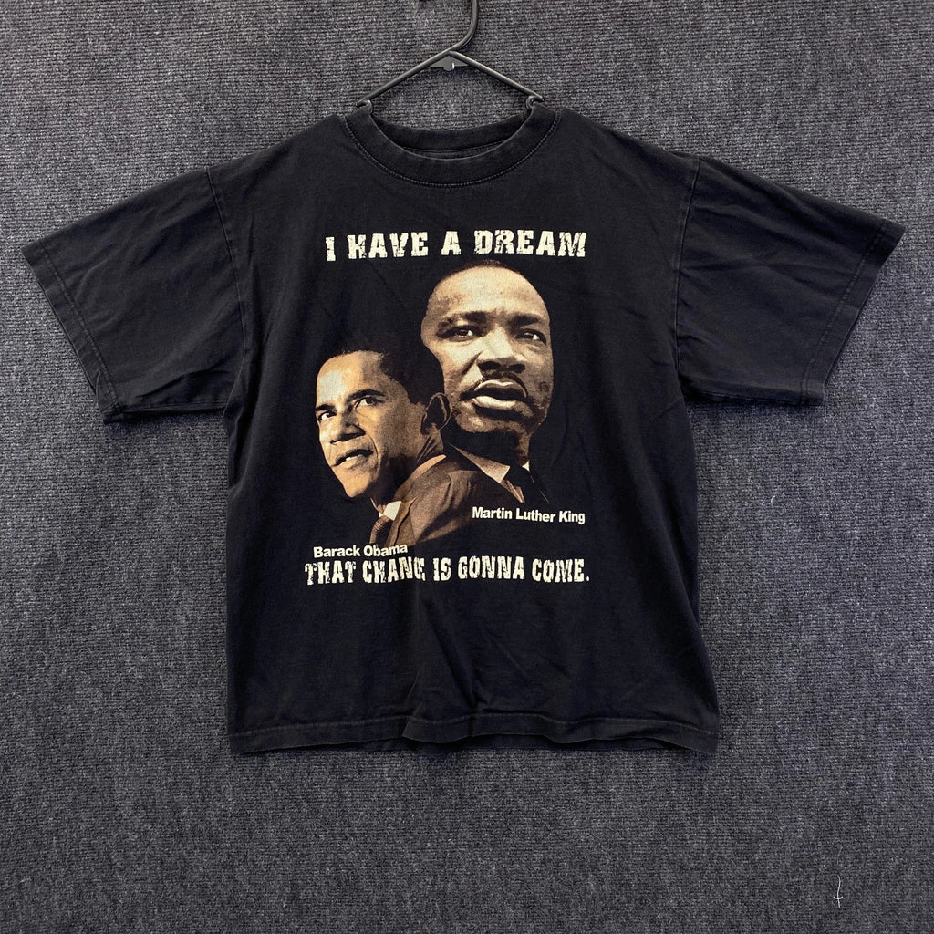 Barack Obama MLK I Have a Dream Mens M T Shirt Black History Political Graphic