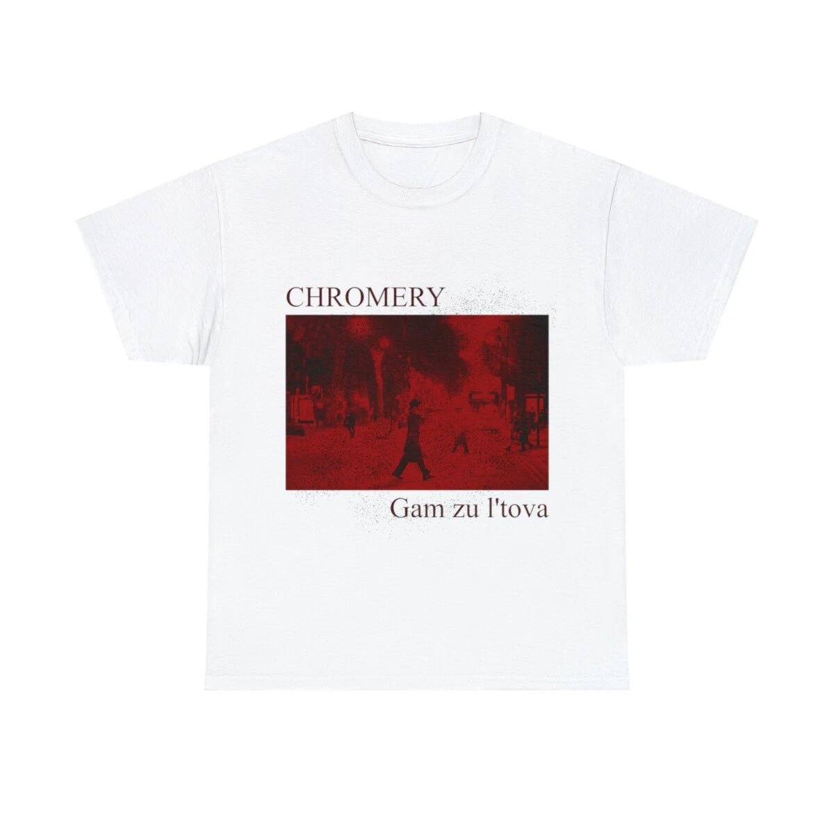 Chromery Y2k style graphic white t-shirt streetwear drip