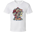 Super Smash Bros Characters Pop Art Retro Video Game T Shirt