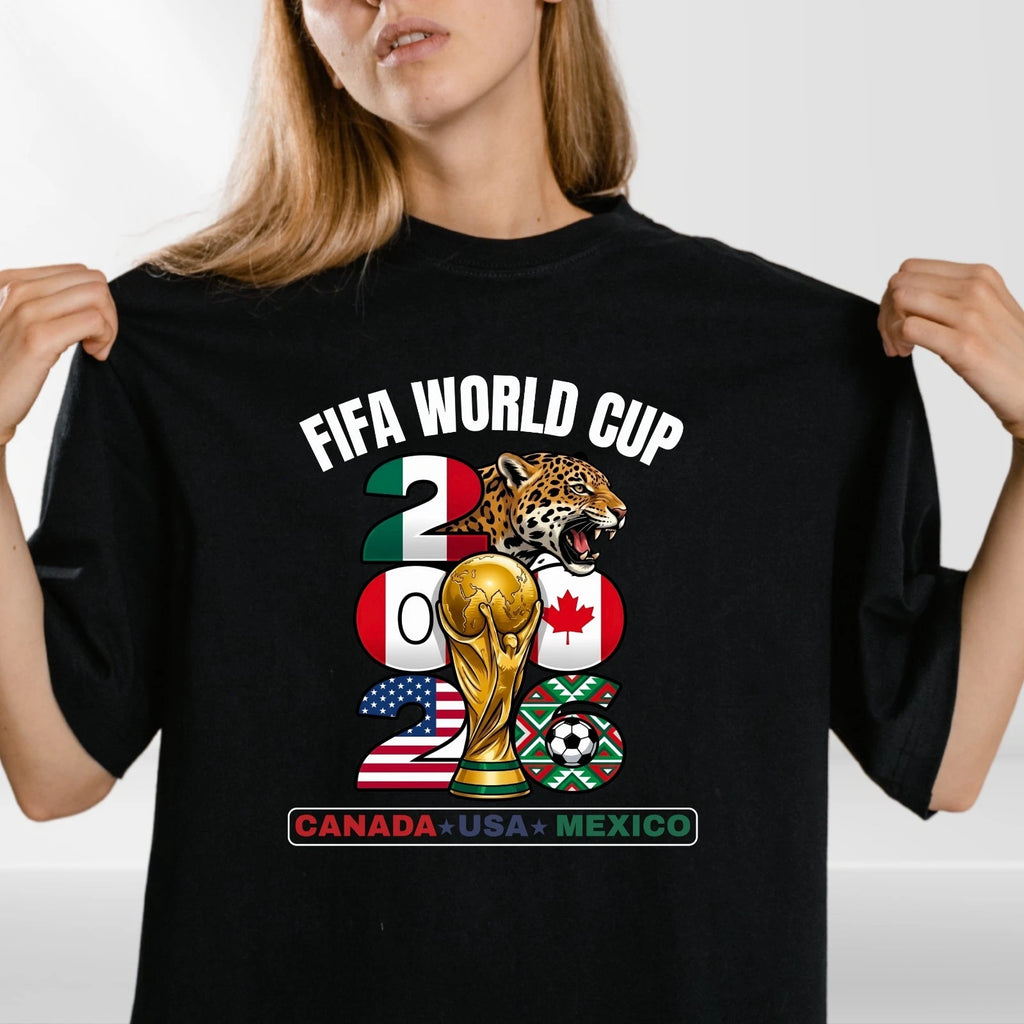 Canada USA Mexico World Cup 2026 T-Shirt - Patriotic Soccer Host Nations Tee