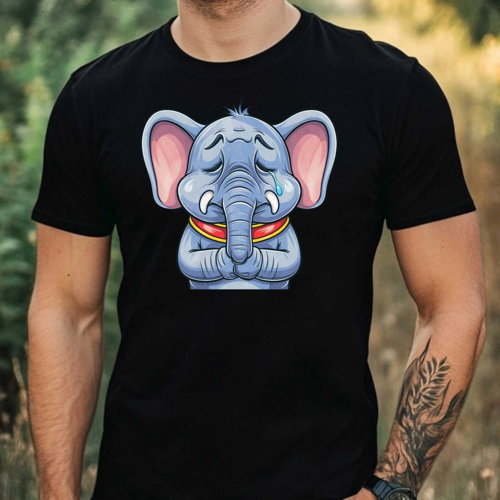 Mens Funny Elephant Print Cotton T-Shirt Size XS to 5XL